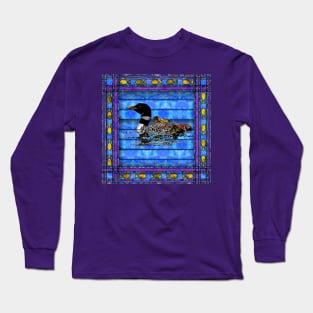 Colorful Loon quilt Long Sleeve T-Shirt